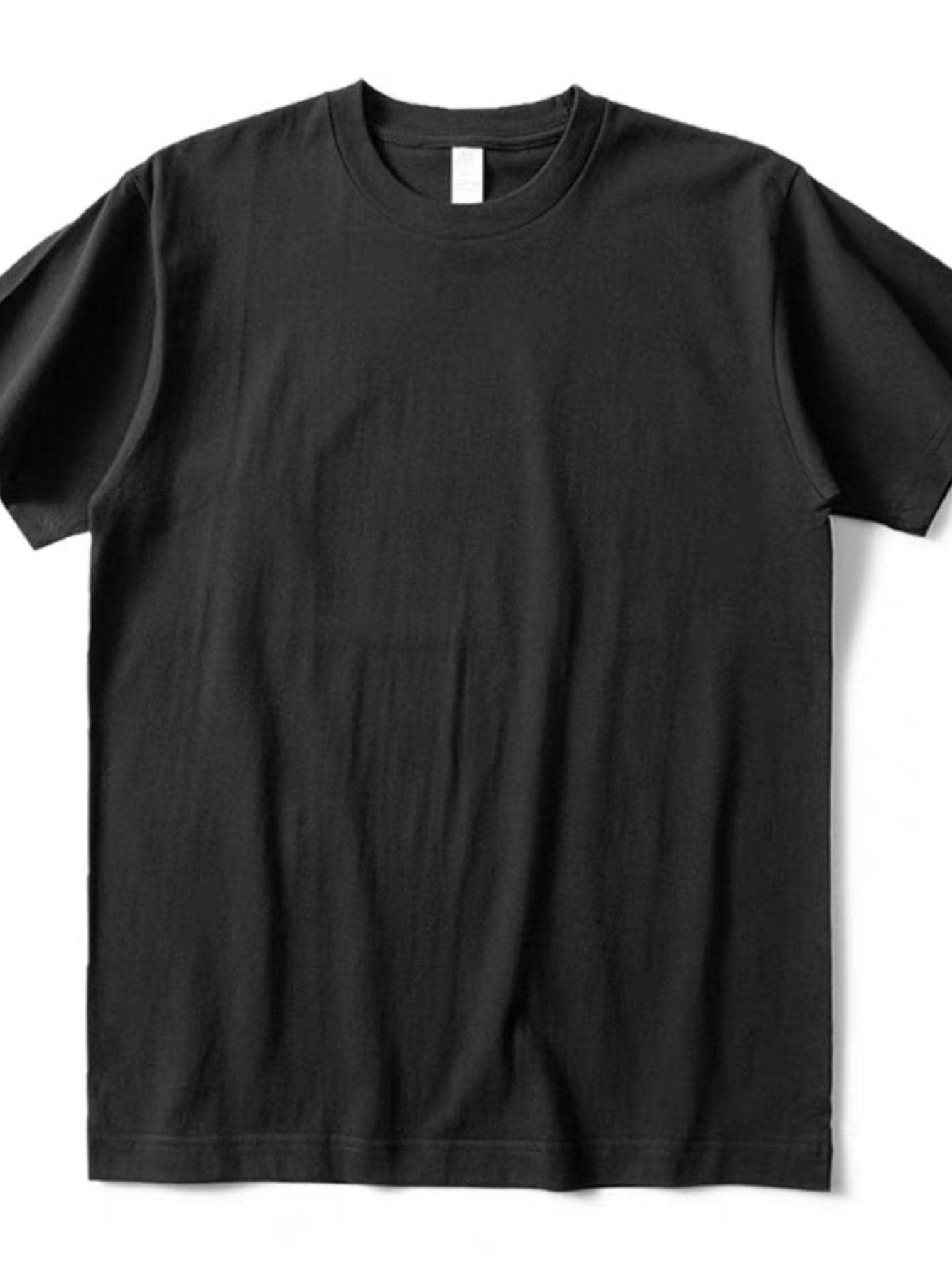 Camiseta de verão Masculina Básica de Algodão com Gola Redonda – Cores Sólidas Confortável e Respirável