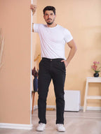 Calça Masculina em Sarja com Elastano Estilo Alfaiataria Esporte Fino Elegante com Bolsos Alta Durabilidade