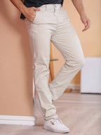 Calça Masculina em Sarja com Elastano Estilo Alfaiataria Esporte Fino Elegante com Bolsos Alta Durabilidade