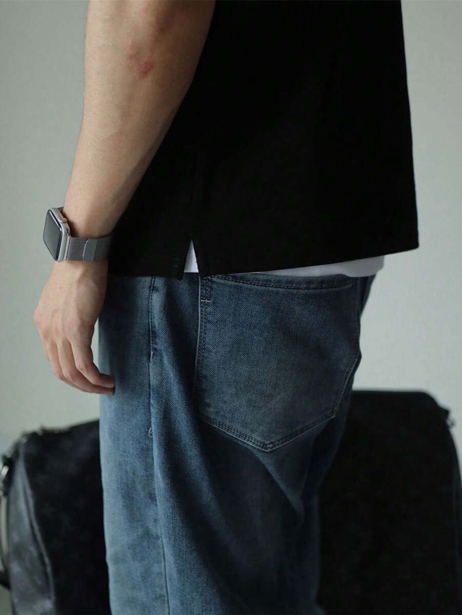 Camiseta Polo Masculina Básica Gola Clássica Manga Curta Confortável Respirável Slim Premium Algodão Confortável Casual Primavera Verão