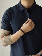 Camiseta Polo Masculina Básica Gola Clássica Manga Curta Confortável Respirável Slim Premium Algodão Confortável Casual Primavera Verão