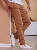 Calça Masculina em Sarja com Elastano Estilo Alfaiataria Esporte Fino Elegante com Bolsos Alta Durabilidade