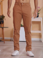 Calça Masculina em Sarja com Elastano Estilo Alfaiataria Esporte Fino Elegante com Bolsos Alta Durabilidade
