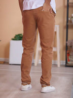Calça Masculina em Sarja com Elastano Estilo Alfaiataria Esporte Fino Elegante com Bolsos Alta Durabilidade