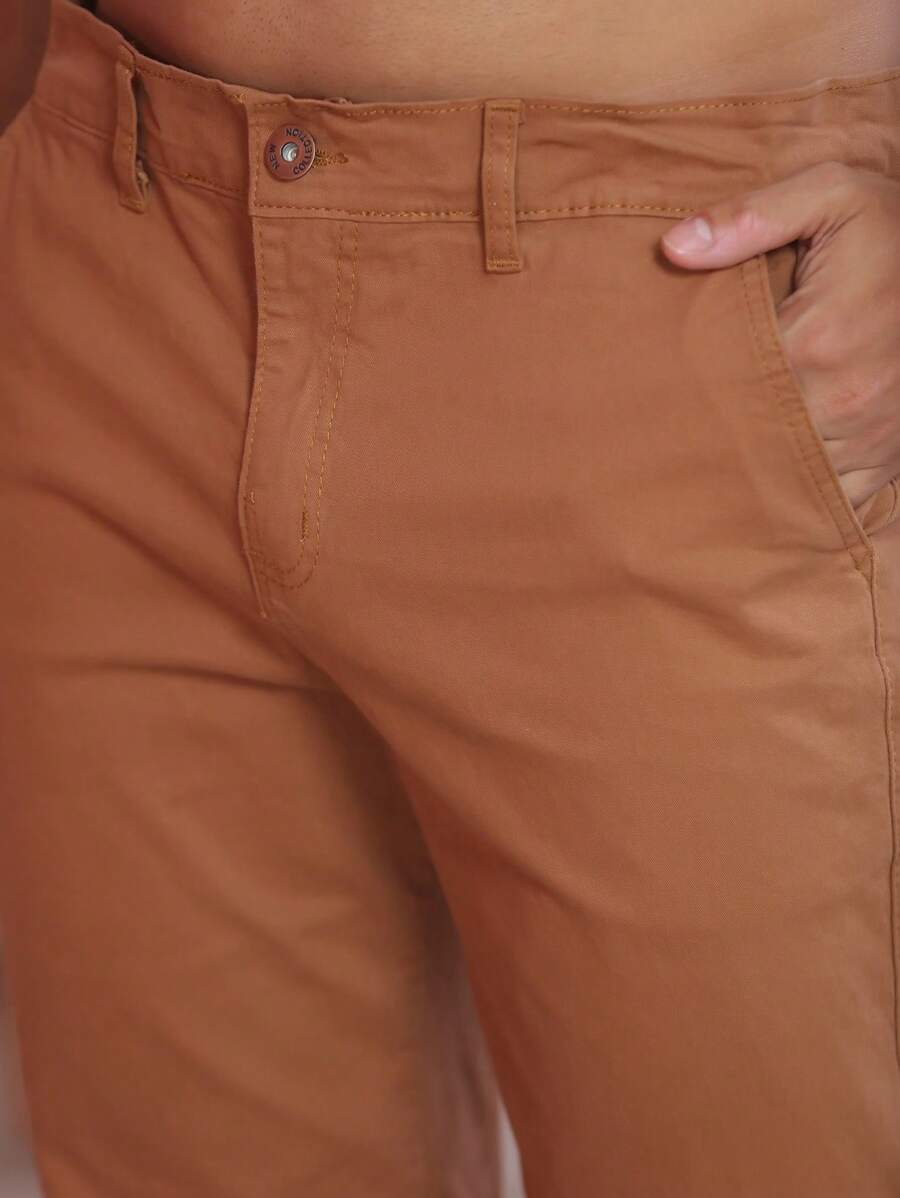 Calça Masculina em Sarja com Elastano Estilo Alfaiataria Esporte Fino Elegante com Bolsos Alta Durabilidade