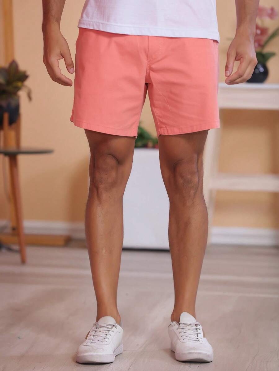 Bermuda Short Masculina Tecido sarja Brim Com elastico na cintura