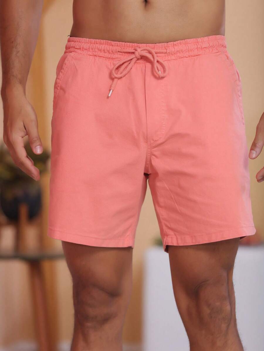 Bermuda Short Masculina Tecido sarja Brim Com elastico na cintura