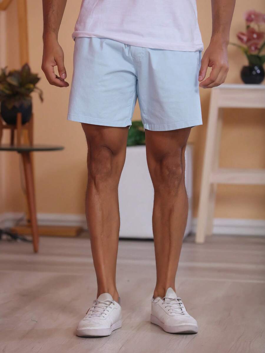 Bermuda Short Masculina Tecido sarja Brim Com elastico na cintura