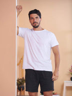 Bermuda Short Masculina Tecido sarja Brim Com elastico na cintura