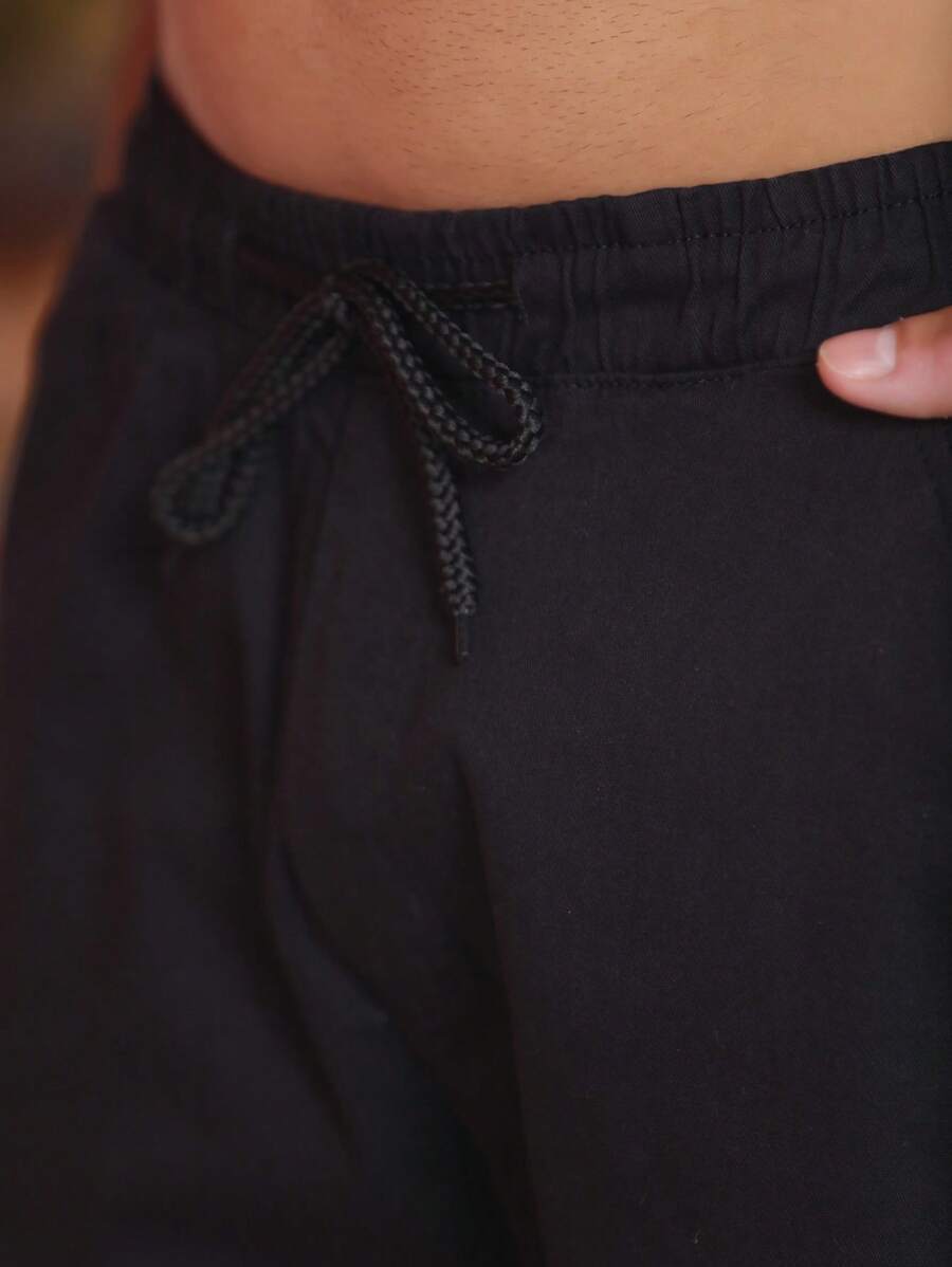 Bermuda Short Masculina Tecido sarja Brim Com elastico na cintura