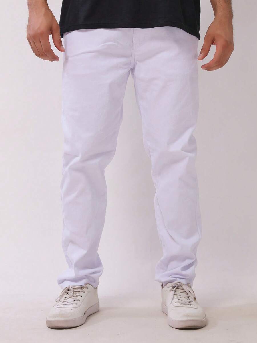 Calça Masculina em Sarja com Elastano Estilo Alfaiataria Esporte Fino Elegante com Bolsos Alta Durabilidade