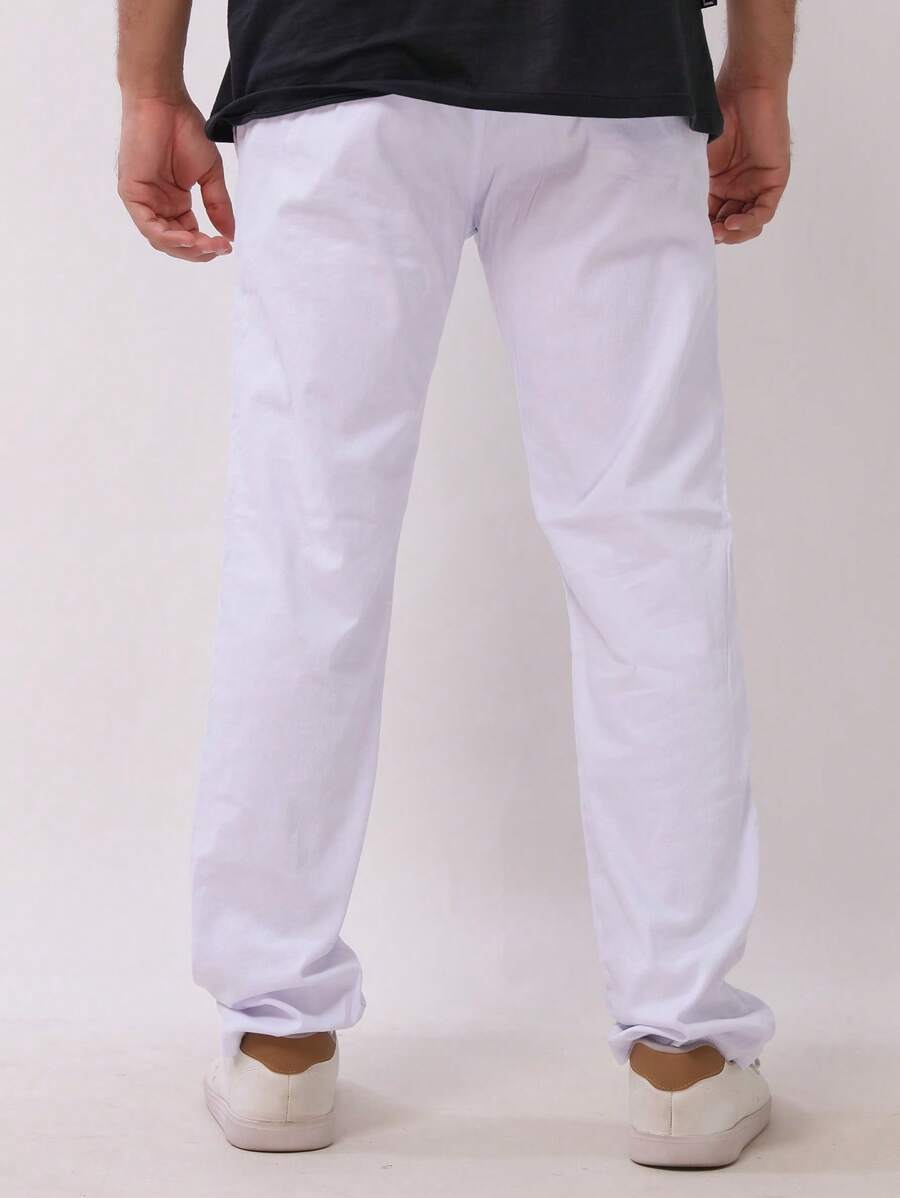 Calça Masculina em Sarja com Elastano Estilo Alfaiataria Esporte Fino Elegante com Bolsos Alta Durabilidade