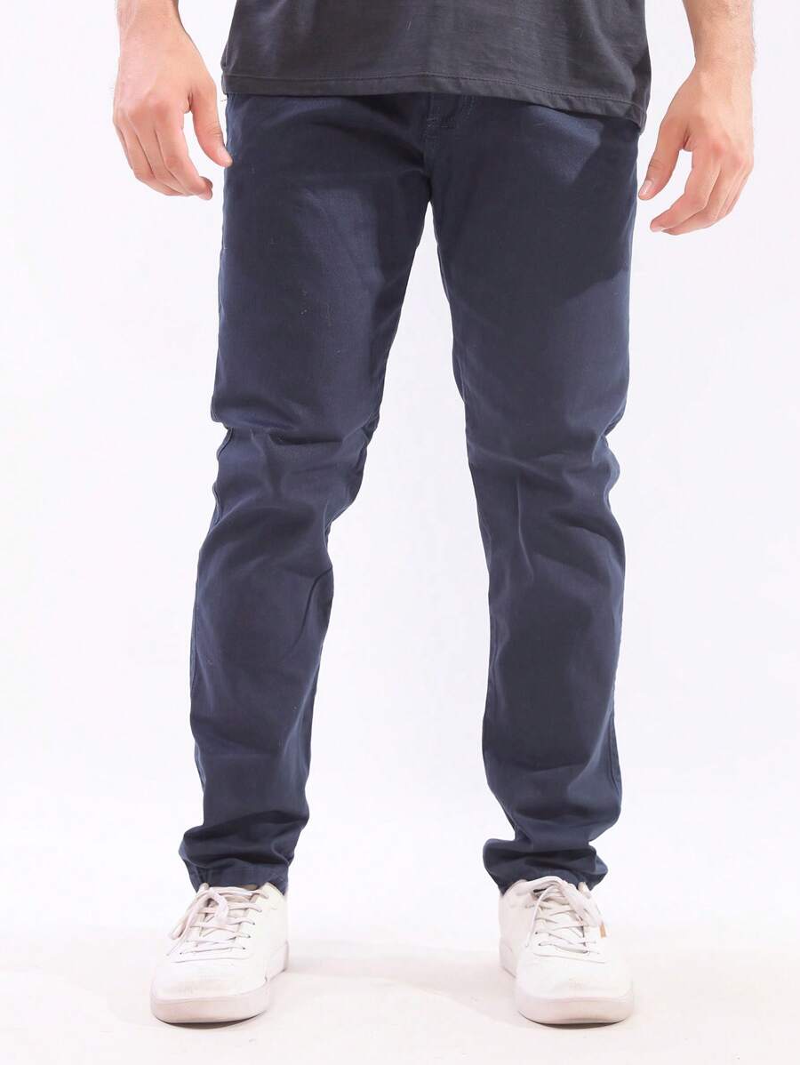 Calça Masculina em Sarja com Elastano Estilo Alfaiataria Esporte Fino Elegante com Bolsos Alta Durabilidade