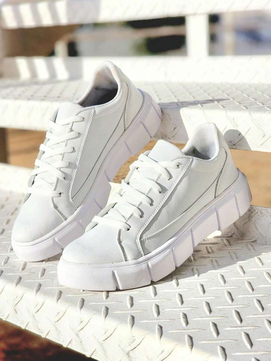 Tenis Sapatenis Sola Alta Masculino Tratorado Sneakers Casual Leve Moderno