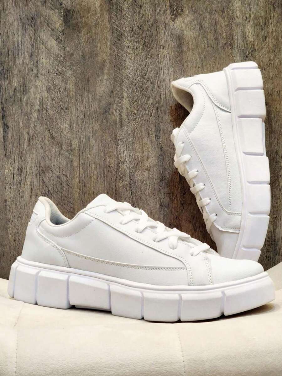 Tenis Sapatenis Sola Alta Masculino Tratorado Sneakers Casual Leve Moderno