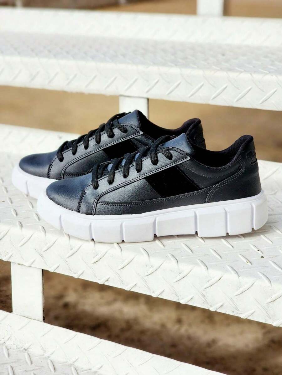 Tenis Sapatenis Sola Alta Masculino Tratorado Sneakers Casual Leve Moderno
