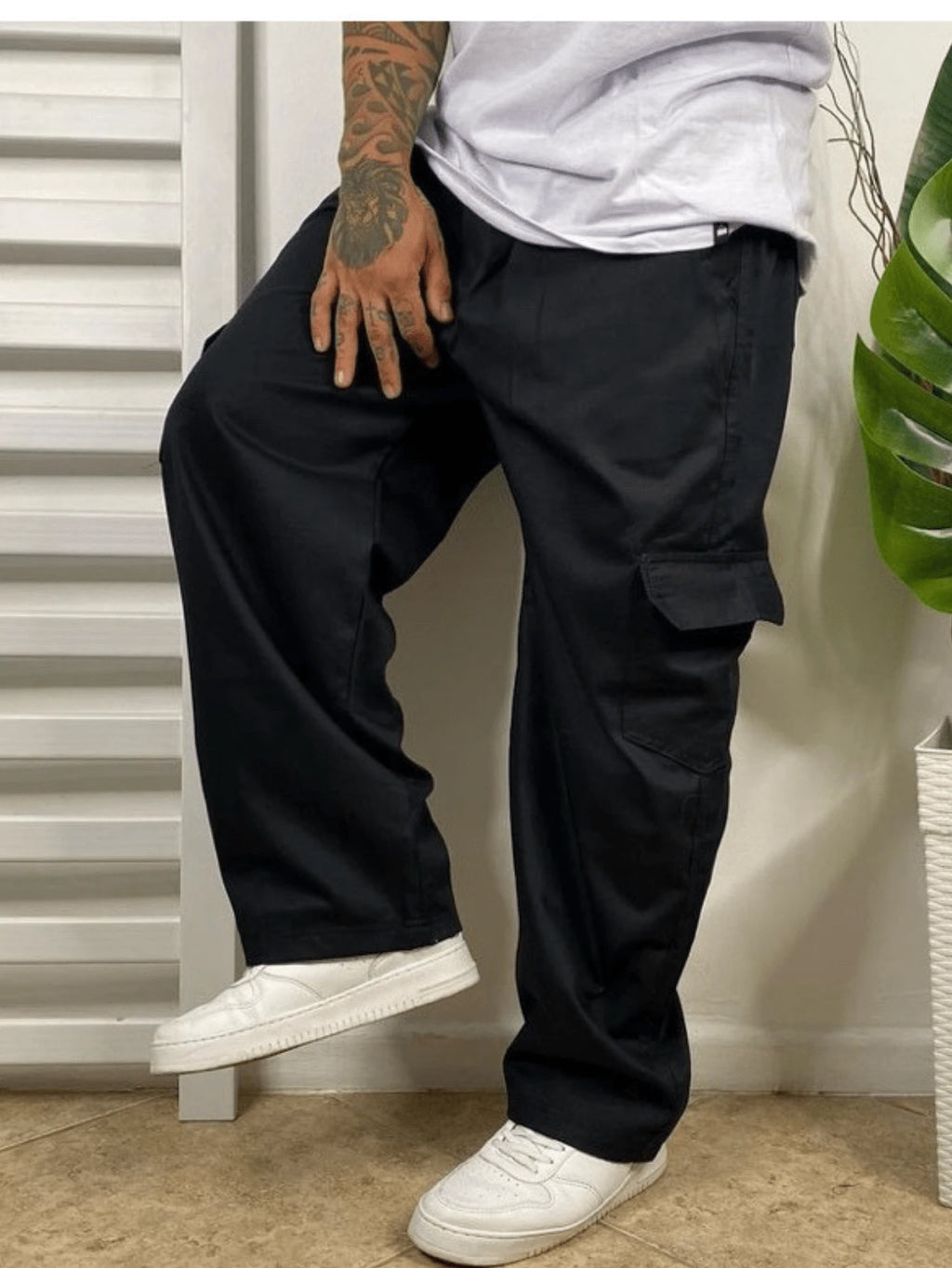 CALÇA CARGO JOGGER SARJA LARGA MASCULINA SKATE, CASUAL, 5 BOLSOS FECHAMENTO CORDÃO MODA UNISSEX