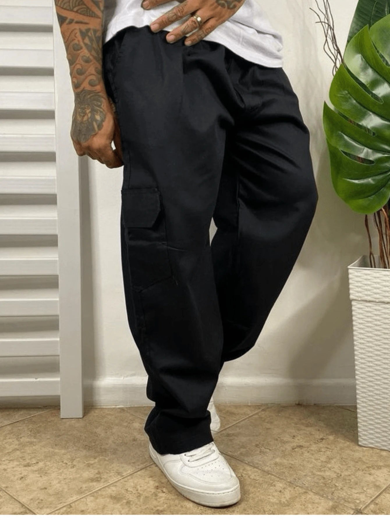 CALÇA CARGO JOGGER SARJA LARGA MASCULINA SKATE, CASUAL, 5 BOLSOS FECHAMENTO CORDÃO MODA UNISSEX