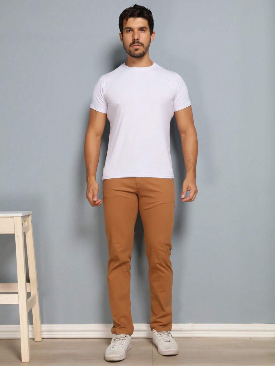 Calças colorido Masculina Alfaiataria Esporte Fino Bolso Faca Bolso Embutido