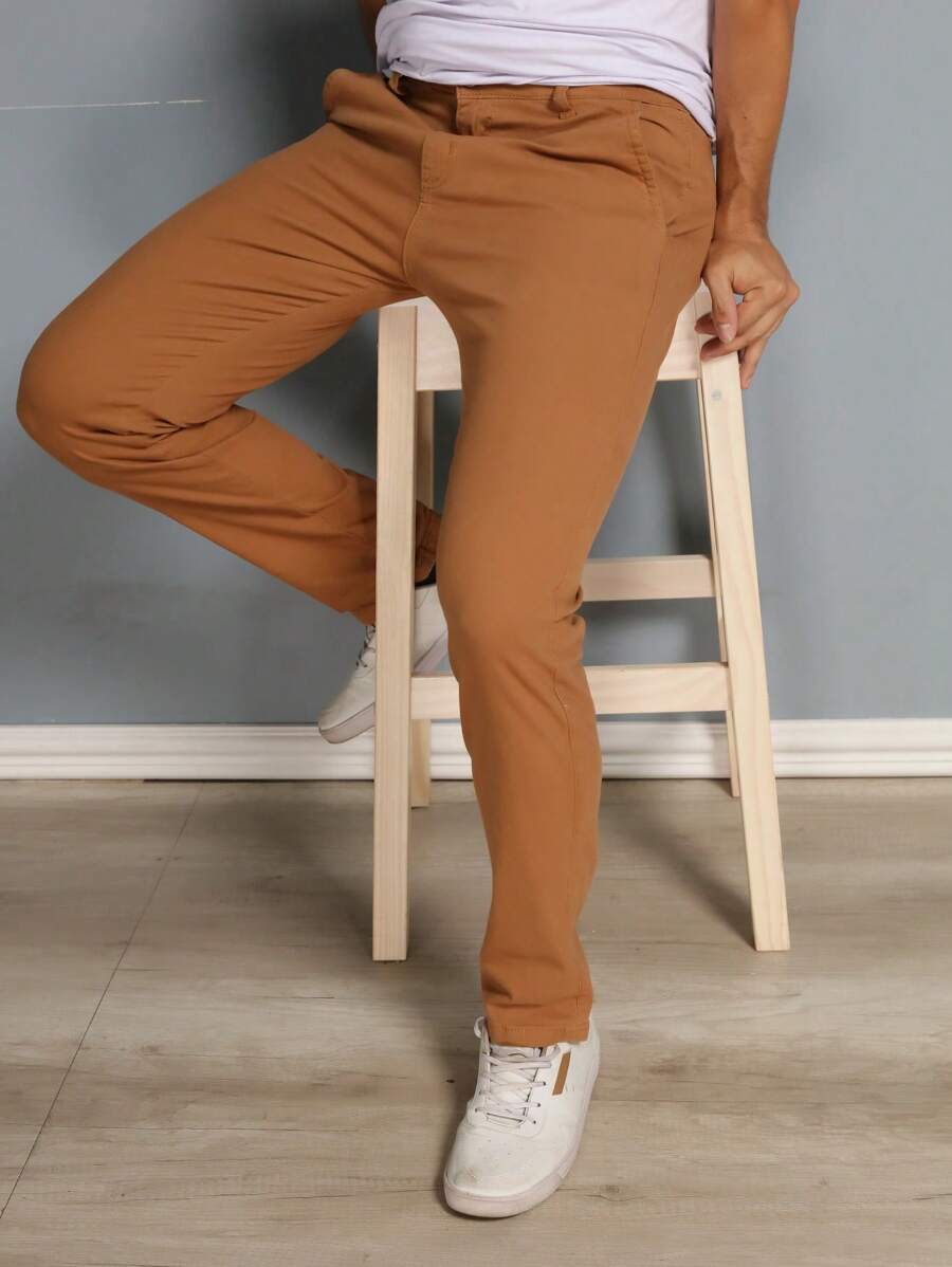 Calças colorido Masculina Alfaiataria Esporte Fino Bolso Faca Bolso Embutido