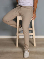 Calças colorido Masculina Alfaiataria Esporte Fino Bolso Faca Bolso Embutido