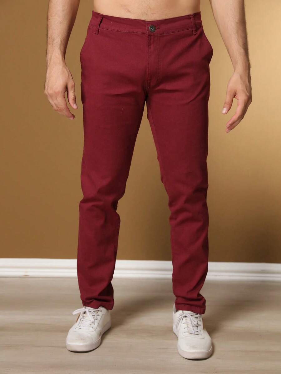 Calças colorido Masculina Alfaiataria Esporte Fino Bolso Faca Bolso Embutido