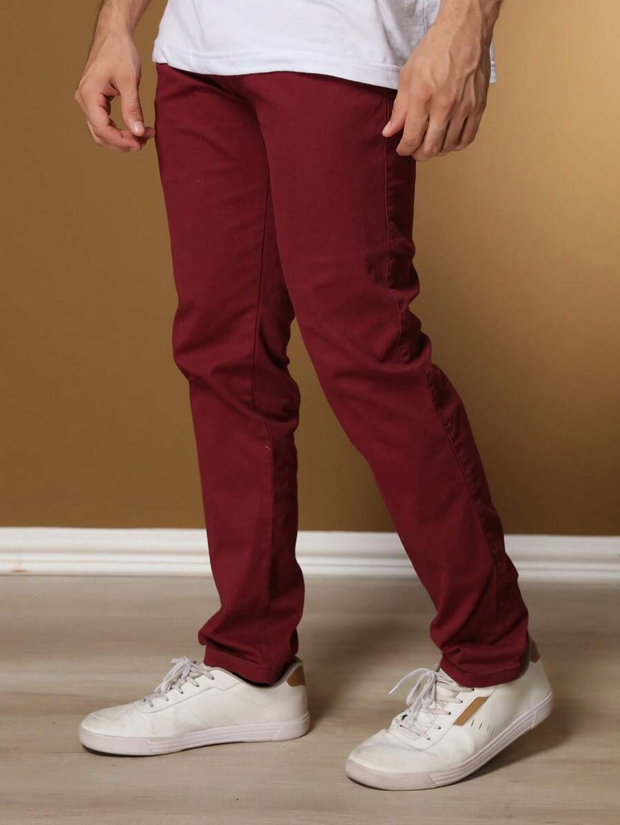 Calças colorido Masculina Alfaiataria Esporte Fino Bolso Faca Bolso Embutido