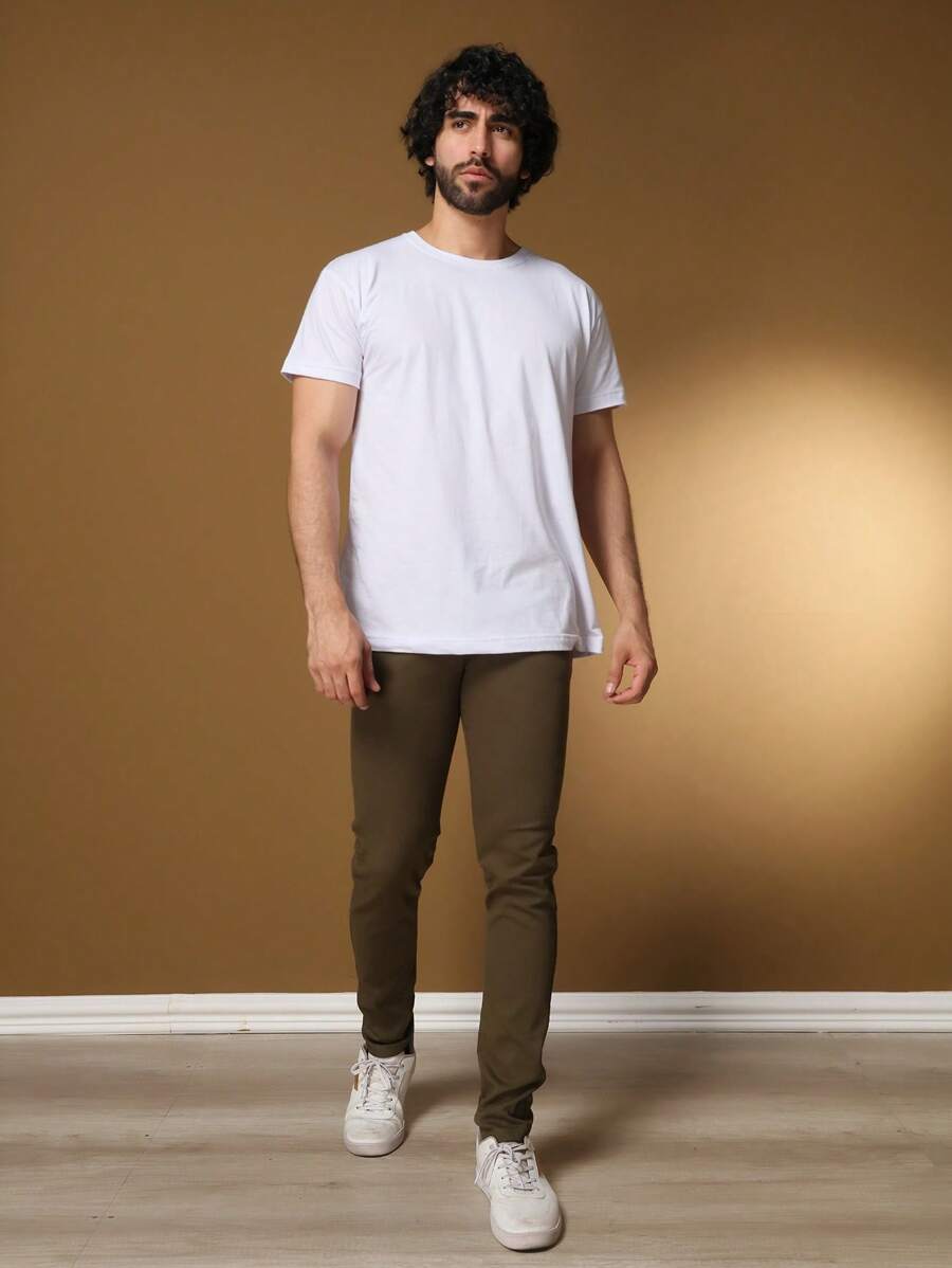 Calças colorido Masculina Alfaiataria Esporte Fino Bolso Faca Bolso Embutido