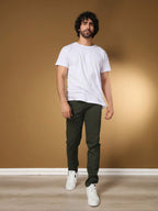 Calça Masculina em Sarja com Elastano Estilo Alfaiataria Esporte Fino Elegante com Bolsos Alta Durabilidade