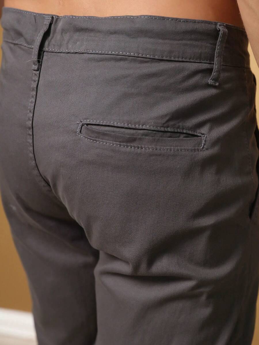 Calça Masculina em Sarja com Elastano Estilo Alfaiataria Esporte Fino Elegante com Bolsos Alta Durabilidade