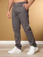 Calça Masculina em Sarja com Elastano Estilo Alfaiataria Esporte Fino Elegante com Bolsos Alta Durabilidade