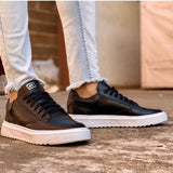 Tenis Masculino Moderno Sola alta Confort Masculino Estiloso Macio Elegante Preto