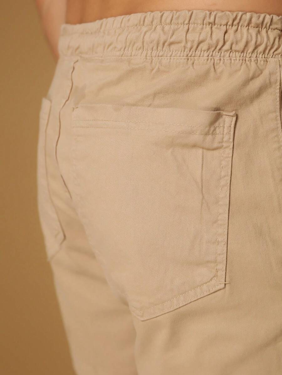 Bermuda Short Masculina Tecido sarja Brim Com elastico na cintura