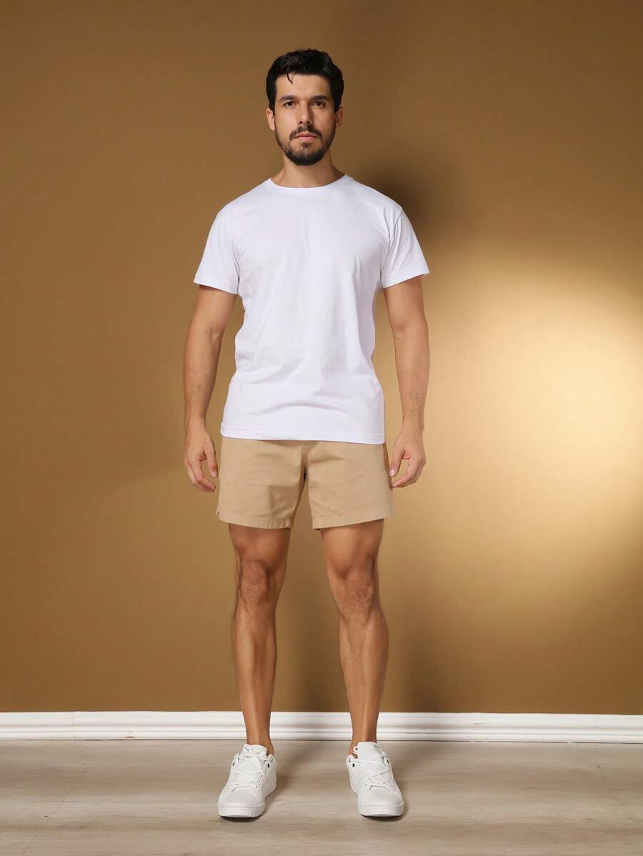 Bermuda Short Masculina Tecido sarja Brim Com elastico na cintura