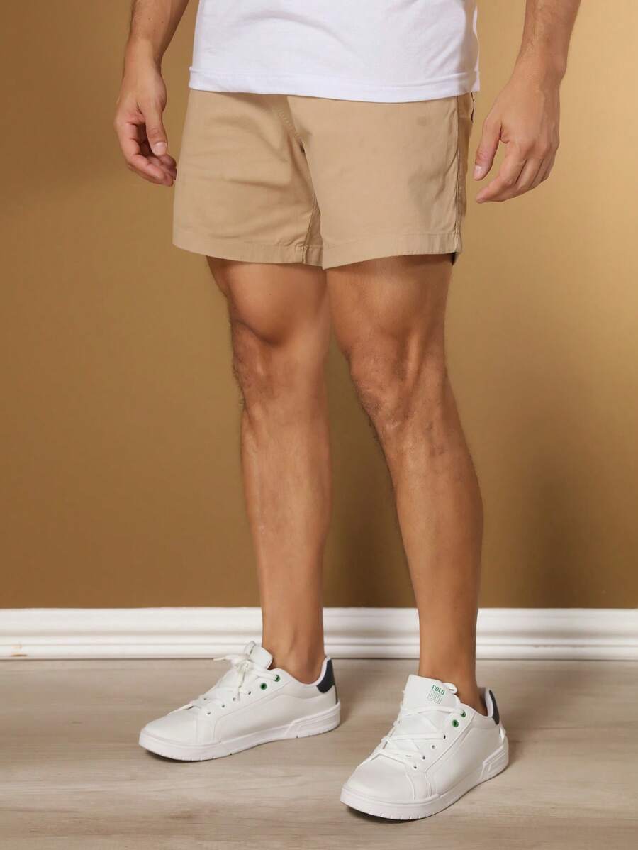 Bermuda Short Masculina Tecido sarja Brim Com elastico na cintura