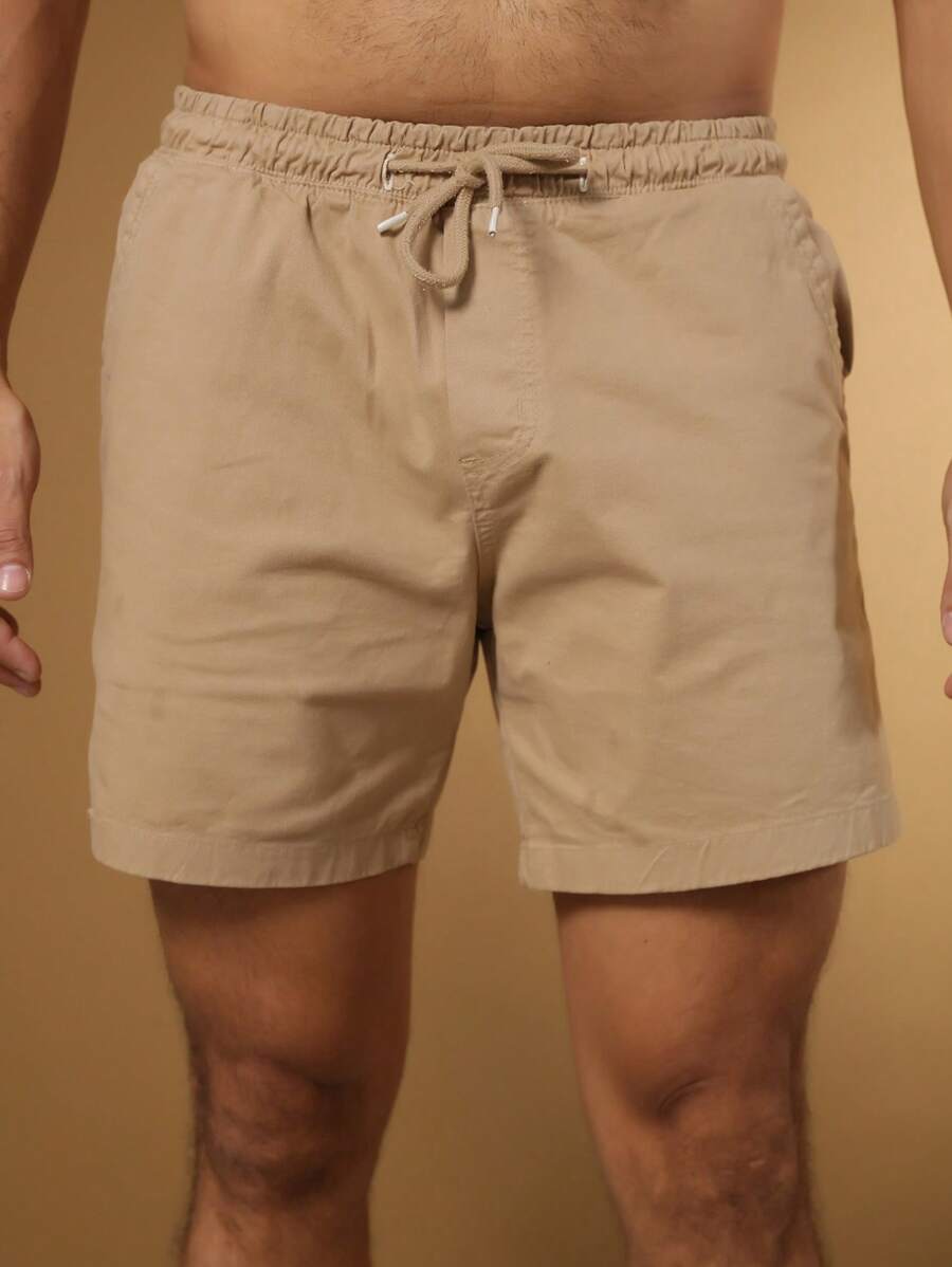 Bermuda Short Masculina Tecido sarja Brim Com elastico na cintura