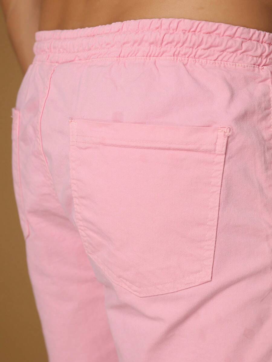 Bermuda Short Masculina Tecido sarja Brim Com elastico na cintura