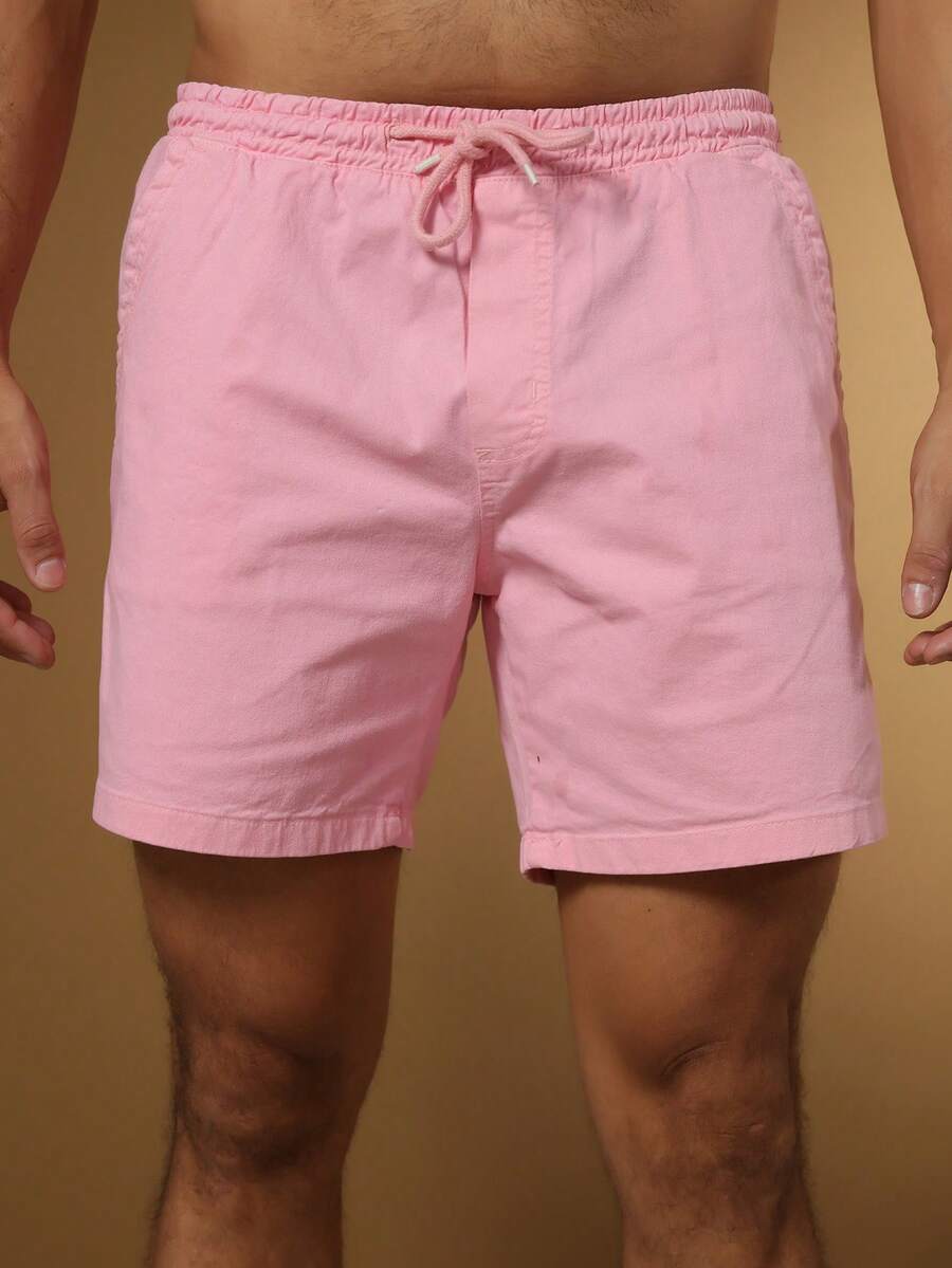 Bermuda Short Masculina Tecido sarja Brim Com elastico na cintura