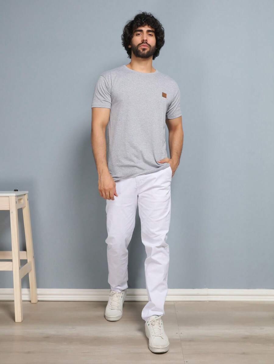 Calças colorido Masculina Alfaiataria Esporte Fino Bolso Faca Bolso Embutido