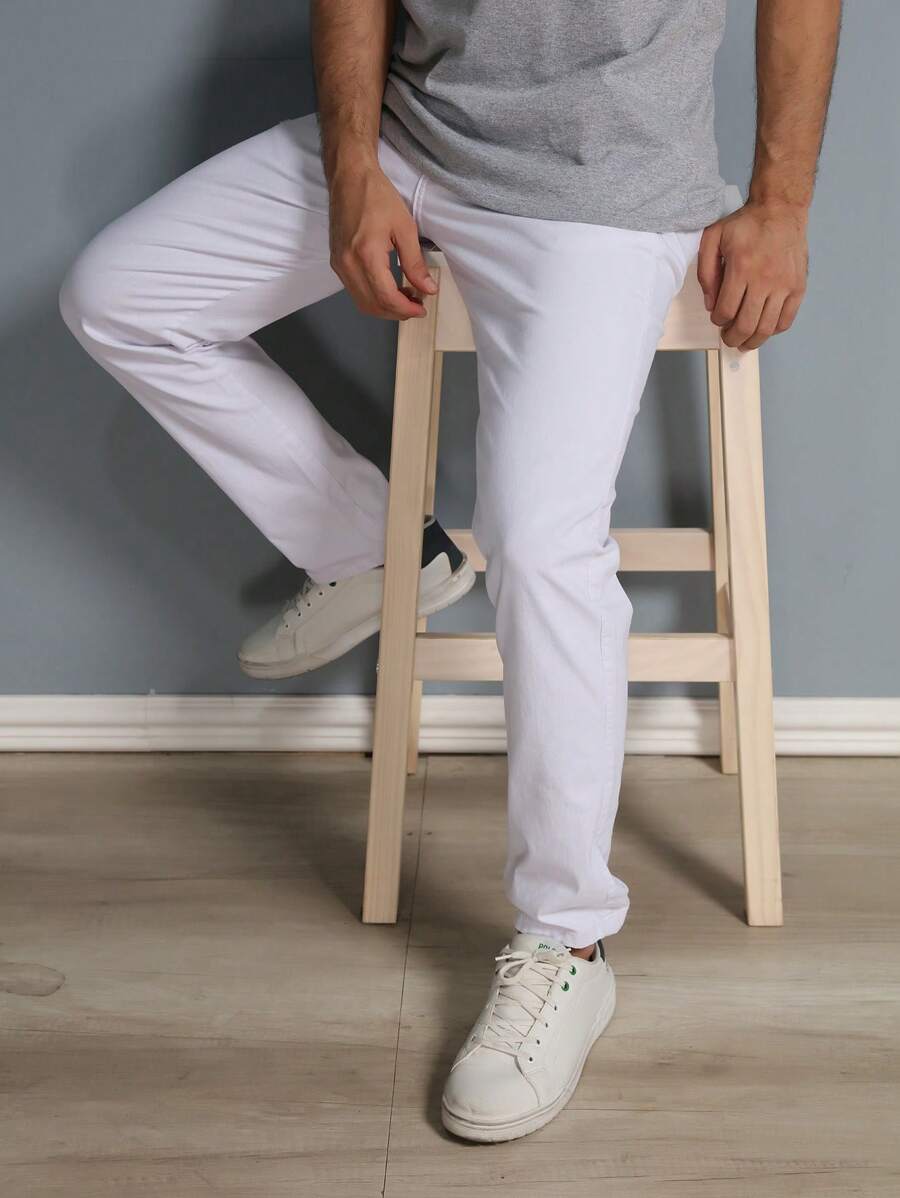 Calças colorido Masculina Alfaiataria Esporte Fino Bolso Faca Bolso Embutido