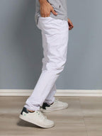 Calças colorido Masculina Alfaiataria Esporte Fino Bolso Faca Bolso Embutido