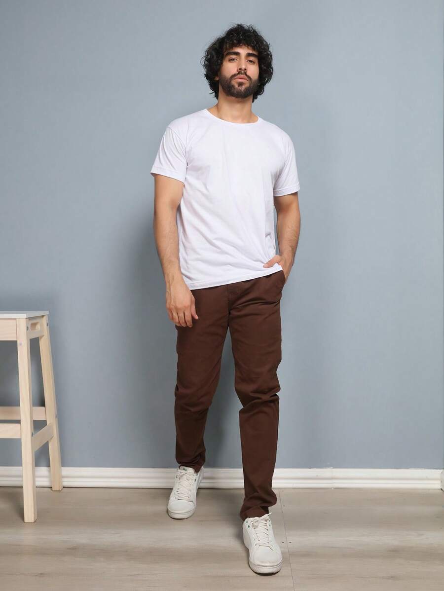 Calças colorido Masculina Alfaiataria Esporte Fino Bolso Faca Bolso Embutido