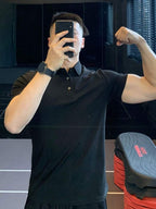 Camiseta polo Básica com Gola Clássica e Manga Curta Confortável Respirável Slim Premium Algodão Casual Primavera Verão Masculina