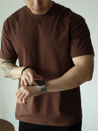 Camiseta de verão Masculina Básica de Algodão com Gola Redonda – Cores Sólidas Confortável e Respirável