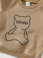 3 Peças Conjunto de Roupas de Inverno/Outono para Bebê unissex