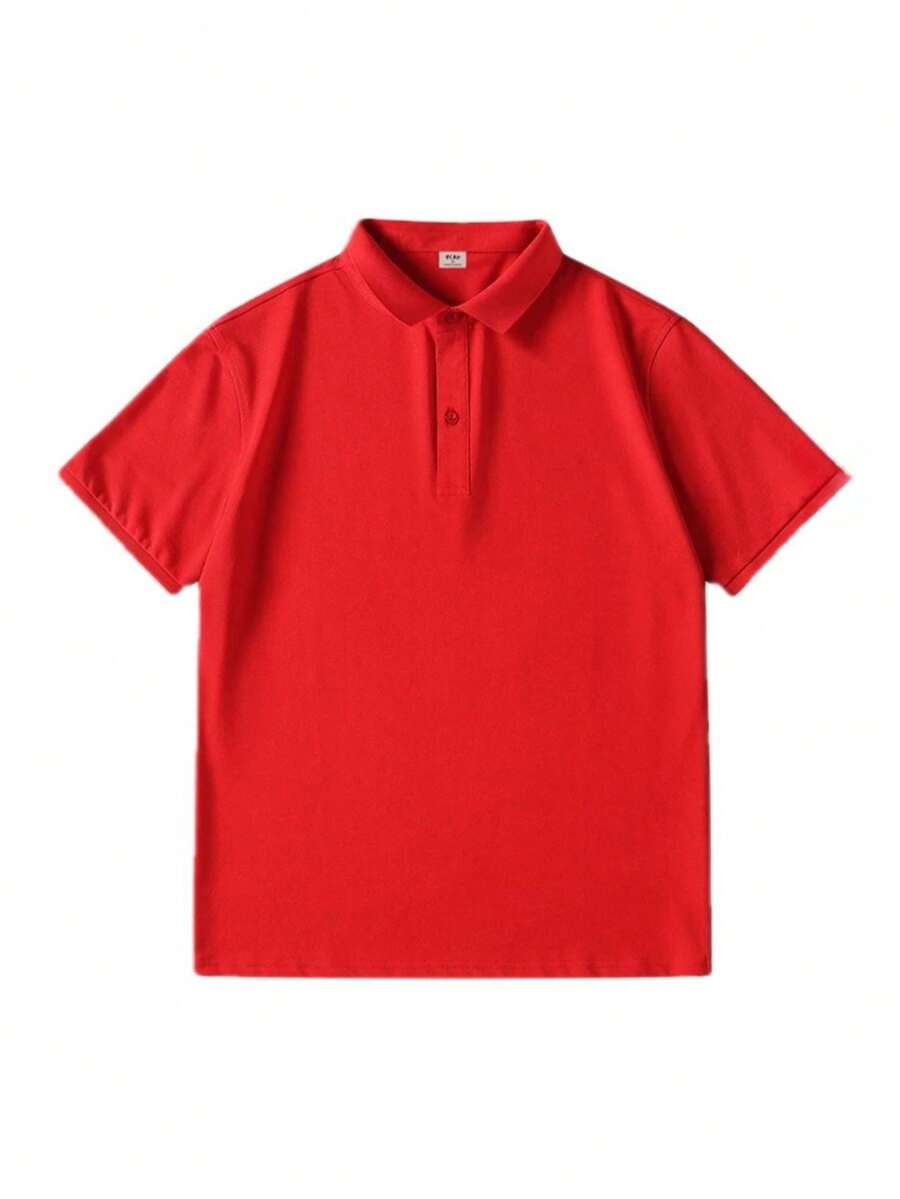 Camiseta polo Básica com Gola Clássica e Manga Curta Confortável Respirável Slim Premium Algodão Casual Primavera Verão Masculina