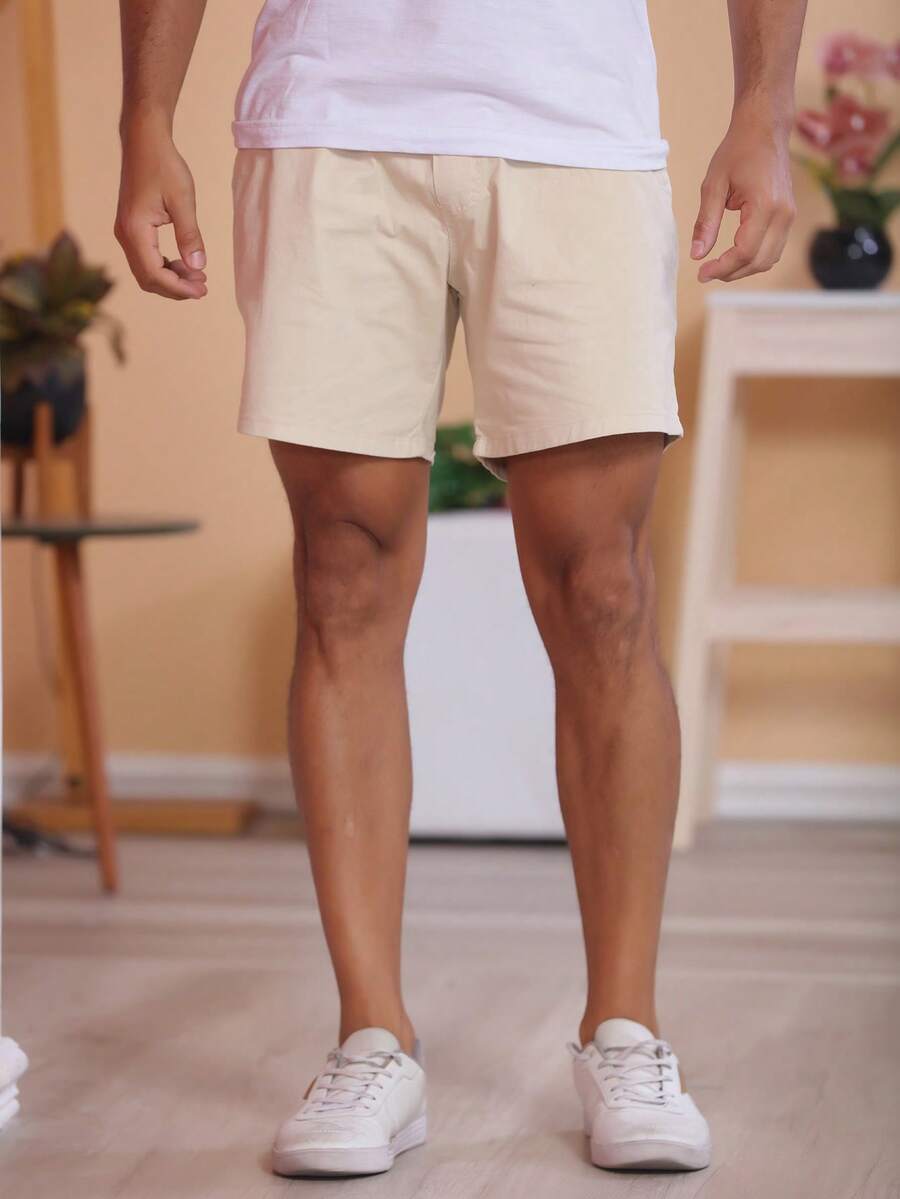 Bermuda Short Masculina Tecido sarja Brim Com elastico na cintura