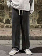 29 Calça Denim Preta Casual de Perna Larga e Solta com Bolsos Estilo Urbano para Homens, Adequada como Presente para Marido, Namorado