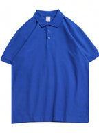 Camiseta polo Básica com Gola Clássica e Manga Curta Confortável Respirável Slim Premium Algodão Casual Primavera Verão Masculina