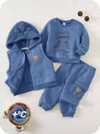 3 Peças Conjunto de Roupas de Inverno/Outono para Bebê unissex